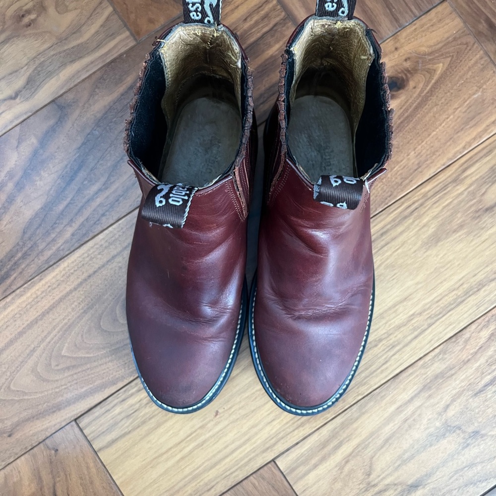 Establo Women's Brown Leather Ankle Boots - Picture 4 of 8